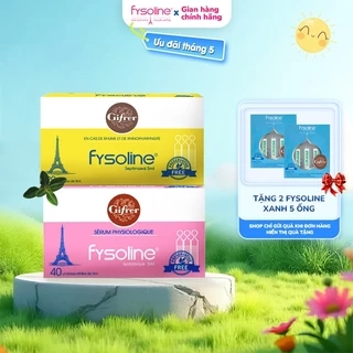 Combo Nước Muối Sinh Lý FYSOLINE Hồng 40 Ống x 5ml và Kháng Khuẩn Vàng 5 ống x 5ml Nhỏ Mắt Mũi Miệng Hiệu Quả Cho Bé