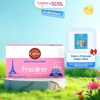 Fysoline - Nước muối sinh lý Pháp - Vệ sinh mắt, mũi, miệng cho bé - Hộp 40 ống x 5ml