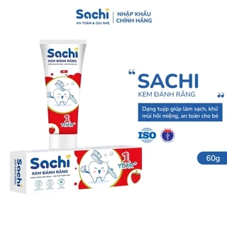 Kem Đánh Răng Sachi Dạng Tuýp Giúp Làm Sạch, Khử Mùi Hôi Miệng, An Toàn Cho Bé - Tuýp 60g