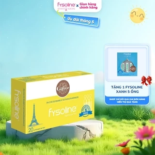 Nước muối sinh lí Pháp FYSOLINE hỗ trợ kháng khuẩn, viêm mũi, sổ mũi cho bé - Hộp vàng 20 ống x 5ml