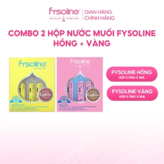 Nước muối sinh lý Fysoline vệ sinh mắt, mũi, miệng cho bé - combo 05 ống hồng + 05 ống vàng 5ml