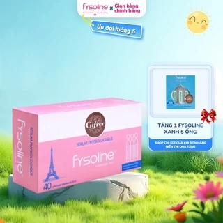Nước muối sinh lý Fysoline Pháp - Vệ sinh mắt, mũi, miệng cho bé hàng ngày - Hộp 40 ống x 5ml