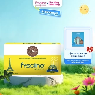 Nước Muối Sinh Lý Kháng Khuẩn Pháp FYSOLINE Hỗ Trợ Giảm Viêm Mũi, Sổ Mũi Hộp 20 Ống x 5ml