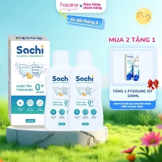 Nước tắm thảo dược SACHI dịu mát da, phòng rôm sảy, mẩn ngứa, hăm tã, bảo vệ làn da cho bé chai 250ml