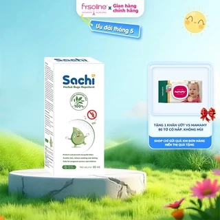 Xịt Chống Muỗi Thảo Dược Sachi An Toàn Cho Bé - Hộp 1 chai 60ml