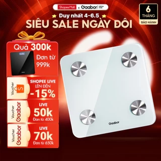 Cân sức khỏe điện tử thông minh Gaabor GWS-M01A màn hình LED tặng kèm thước dây và sạc USB