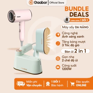 【Combo Sales】Gaabor 08 bàn ủi hơi nước cầm tay HM-M01A và Máy sấy tóc 2 chiều GHD-N1000D