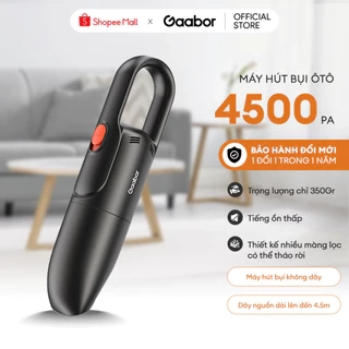 Máy hút bụi ô tô cầm tay GAABOR GVCC-M4A2 màu đen lực hút mạnh 4500pa dây nguồn dài 4.5m