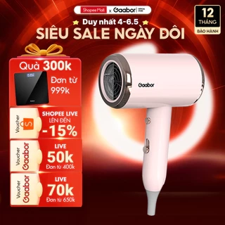 Máy sấy tóc Gaabor GHD-N1000D sấy nhanh 2 chiều nóng lạnh công suất 1000W độ ồn thấp ánh sáng xanh