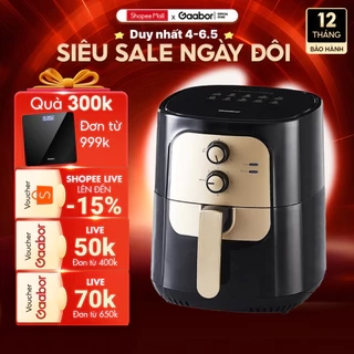 Nồi chiên không dầu GAABOR 6.5 lít AF65M-BK01A dung tích lớn, công suất mạnh 1400W nồi chiên đa năng