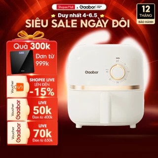 Nồi chiên không dầu GAABOR AF20M-YE01A dung tích 2L công suất 900W nóng nhanh, nhỏ gọn, giá rẻ