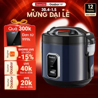 Nồi cơm điện Gaabor RC50M-BE01A dung tích 5L lòng nồi 2.2L 700W đa năng nấu cơm làm bánh kèm khay