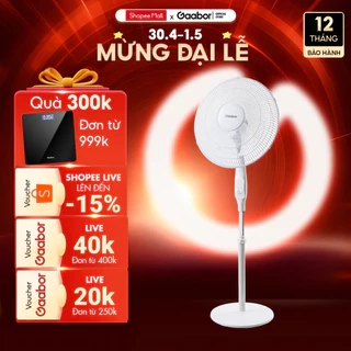 Quạt cây đứng Gaabor FM430M-WH05A xoay tự động tuần hoàn có 3 chế độ gió tùy chỉnh - Hàng chính hãng