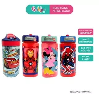 Bình Nước Disney Dáng Thể Thao Ống Hút 510ml Cho Bé