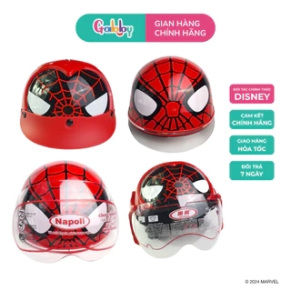 Mũ Nón Bảo Hiểm Cho Bé Mesuca Người Nhện Spiderman Napoli Siêu Thoáng Nhẹ Đầu (Có Kính/ Không Kính)