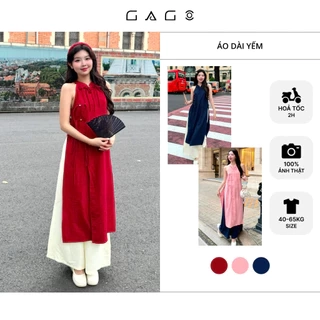Set Áo Dài Yếm Kèm Quần GAGO Brand Cách Tân Dáng Suông Mặc Dịp Tết, Đi Chơi Tết 2025 Ất Tỵ