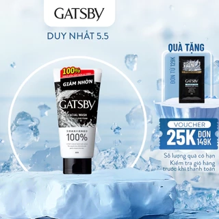 Sữa rửa mặt than hoạt tính GATSBY Facial Wash Strong Clear Foam sạch dầu & giảm nhờn 130g