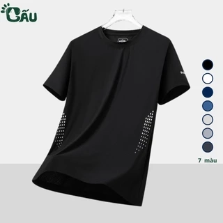 Áo thun nam Gấu 194 vải thun Lạnh co dãn 4 chiều, phong cách thể thao - gym - bóng đá, from slim fit - TLRL Trơn