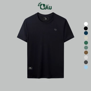 Áo thun nam trơn GẤU 194 cổ tròn tay ngắn vải coton co dãn, dày dặn - form regular fit - TRLG10