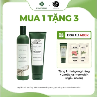 Bộ dầu gội và dầu xả chính hãng Weilaiya tinh chất gừng hỗ trợ mọc tóc ngăn rụng tóc cho da đầu dầu