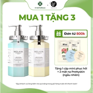 Cặp dầu gội xả phục hồi tóc Weilaiya chiết xuất nấm Truffle chống lão hóa da đầu 450ml/chai