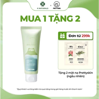 Tẩy da chết Prettyskin The Jeju Cica Peeling Gel 150ml, gel tẩy da chết chiết xuất rau má sạch sâu, dịu nhẹ và an toàn