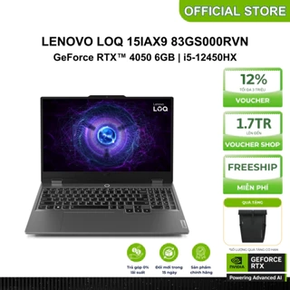 Laptop Gaming Lenovo LOQ 15IAX9 83GS000RVN i5-12450HX | GeForce RTX™ 4050 6GB | 16GB | 512GB | 15.6' FHD 144Hz