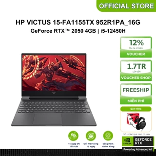Laptop HP Victus 15-fa1155TX 952R1PA_16G i5-12450H | GeForce RTX™ 2050 4GB | 16GB | 512GB | 15.6' FHD 144Hz