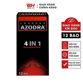 Bao Cao Su Azodra Tổng Hợp Gân, Gai, Mỏng, Kéo Dài Thời Gian Quan Hệ GEMHOME