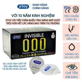 Bao cao su siêu mỏng XTOY bcs kéo dài quan hệ nhiều gel - Hộp 10 bcs GEMHOME