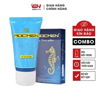 Gel Bôi Trơn Rocmen và Bao Cao Su Siêu Gai kéo dài thời gian Rocmen Cá Ngựa