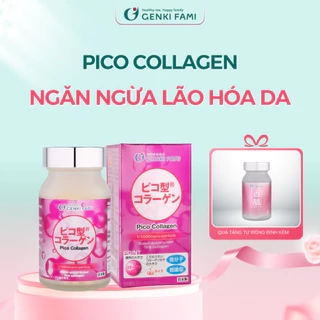 Collagen Nhật Bản Giúp Đẹp Da, Ngăn Ngừa Lão Hóa Sạm Nám Hỗ Trợ Tóc Nhanh Mọc Chắc Khỏe, Cân Bằng Nội Tiết Nữ Genki Fami
