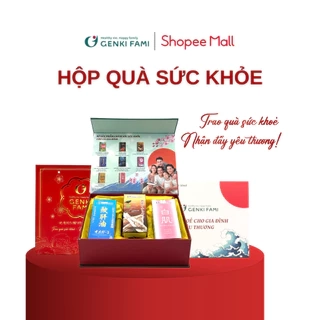 Hộp Quà Tặng Sức Khỏe Genki Fami Nhật Bản Omega 3, Natto Ichou và Shiro Hada