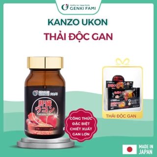 Viên Uống Bổ Gan Giúp Giải Độc Gan, Mát Gan, Giảm Căng Thẳng Mệt Mỏi, Hạ Men Gan Kanzo Ukon Genki Fami Nhật Bản