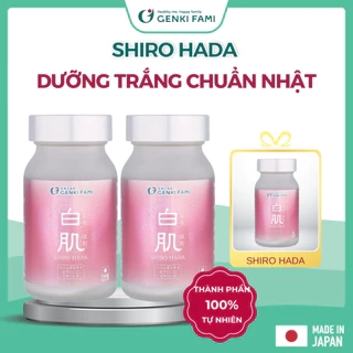 Viên Uống Dưỡng Trắng, Ngăn Ngừa Lão Hóa, Sạm Nám, Giúp Da Đều Màu Từ Thiên Nhiên Shiro Hada Genki Fami Nhật Bản