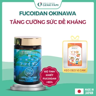 Viên Uống Tảo Nâu Fucoidan Okinawa Genki Fami Nhật Bản, Hỗ Trợ Phòng Ngừa Ung Bướu, Tăng Cường Đề Kháng, Miễn Dịch