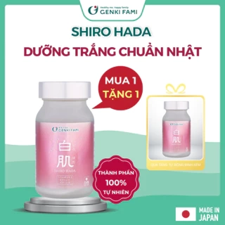 Viên Uống Trắng Da, Ngăn Ngừa Lão Hóa, Sạm Nám, Tàn Nhang Giúp Da Đều Màu Từ Thiên Nhiên Shiro Hada Genki Fami Nhật Bản