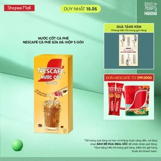 Nước cốt cà phê NESCAFÉ - CÀ PHÊ SỮA ĐÁ (hộp 5 gói)