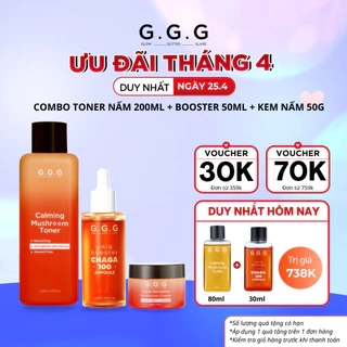 COMBO Dưỡng Ẩm Toàn Diện Và Chuyên Sâu Giúp Phục Hồi Da Khỏe - G.G.G Mushroom Set