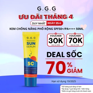 Kem Chống Nắng Phổ Rộng Dạng Serum SPF50+/PA++++ - G.G.G Transparent Sun Serum 50ml