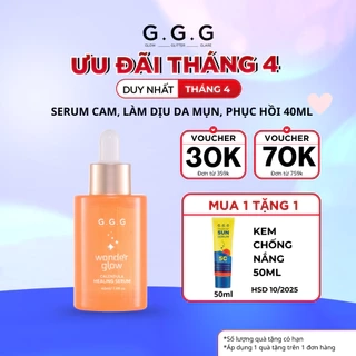 Serum Cam, Làm Dịu Da mụn, Phục hồi, Hỗ Trợ Giảm Mụn, Mờ Thâm - G.G.G Wonder Glow Healing Serum 40ml