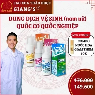 Dung Dịch Vệ Sinh Nam Nữ - GIANG'S HERBAL CHARME - Chai 100ML - Hương thơm tự nhiên, cân bằng độ pH