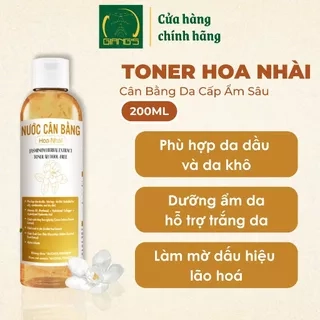 Nước cân bằng (toner) giàu khoáng dành cho da hỗ hợp JASMINUM HERBAL EXTRACT TONER ALCOHOL-FREE 200ml - Giang's