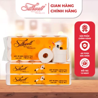 Combo 3 dây giấy vệ sinh Sếu 10 cuộn 4 lớp mềm mịn siêu dai chính hãng