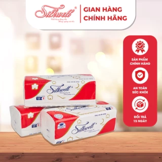 Khăn giấy Silkwell lau bếp đa năng siêu dai, thấm hút tốt gói 100 tờ