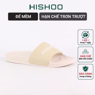 Dép cao su quai ngang slipper quai nhựa KEM trẻ em cao cấp nam, nữ HISHOO siêu nhẹ thời trang size 36 - 44 N112