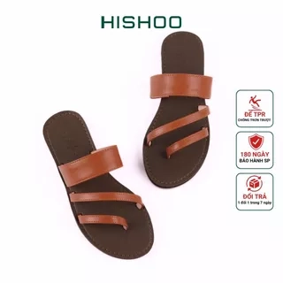 Dép Lê Nữ Xỏ Ngón Thời Trang Hishoo Quai Ngang Cao Cấp Có Bigsize S035
