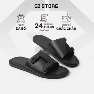 Dép nam da bò G2 Hades dáng sandal quai ngang, Dép da double monk strap công sở thời trang lịch sự