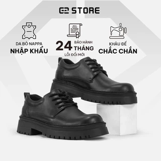 Giày tây nam G2 Chunky derby tăng chiều cao 5,5cm giày da công sở trẻ trung từ da bò cao cấp khâu đế