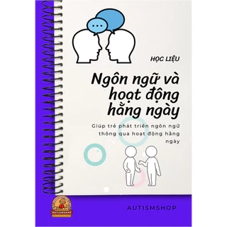 Học liệu tài liệu ngôn ngữ và hoạt động hằng ngày cho trẻ tự kỷ hàng quà tặng
